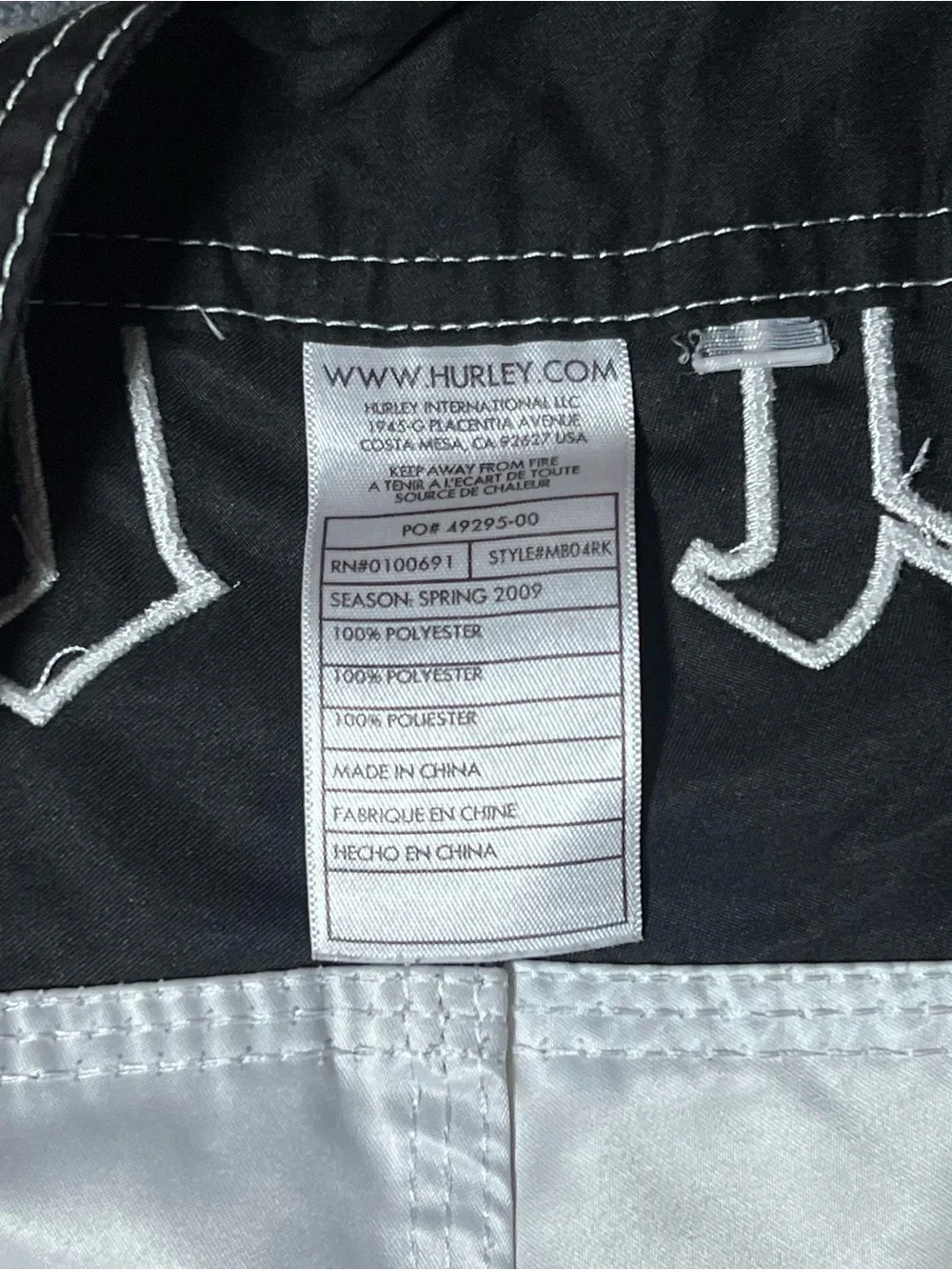Vintage Y2K Hurley Performance Floral Embroidered Logo Men’s Board Shorts M “30”